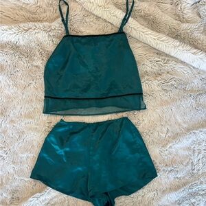 Victoria's Secret Vintage Teal Lingerie Set